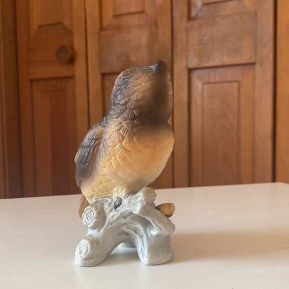 Vintage Porcelain Owl on Branch Figurine - Picture 5 of 13